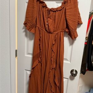 Free people maxi rust dress